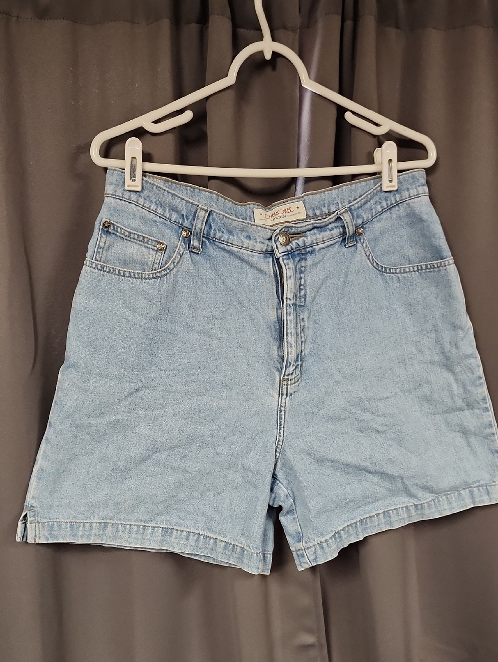14 Cherokee Light Blue Denim High-Waist Women's Shorts